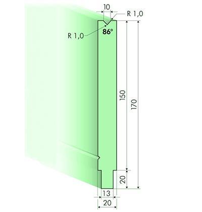 86° Dies, H=150mm