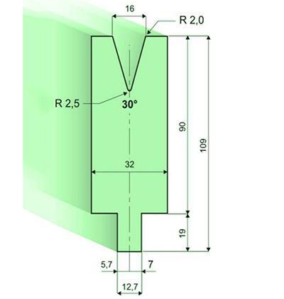 30° Dies, H=90mm